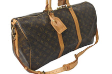 Load image into Gallery viewer, LOUIS VUITTON ルイヴィトン ボストンバッグ キーポル バンドリエール 50 モノグラム M41416 ゴールド 美品 中古 58136
