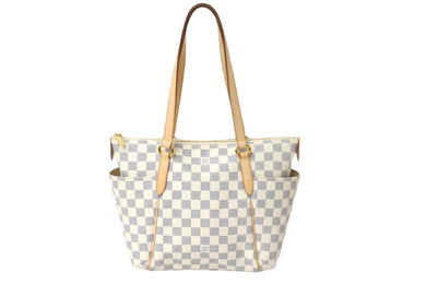 極美品 LOUIS VUITTON ルイヴィトン トートバッグ N41280 トータリーPM ダミエアズールキャンバス アズール ゴールド 中古 58139