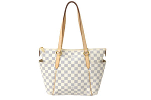 極美品 LOUIS VUITTON ルイヴィトン トートバッグ N41280 トータリーPM ダミエアズールキャンバス アズール ゴールド 中古 58139