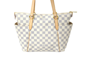 極美品 LOUIS VUITTON ルイヴィトン トートバッグ N41280 トータリーPM ダミエアズールキャンバス アズール ゴールド 中古 58139