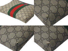 Load image into Gallery viewer, 極美品 GUCCI グッチ ショルダーバッグ GGスプリームフラットメッセンジャー キャンバス 471454 ベージュ シルバー金具 中古 58143