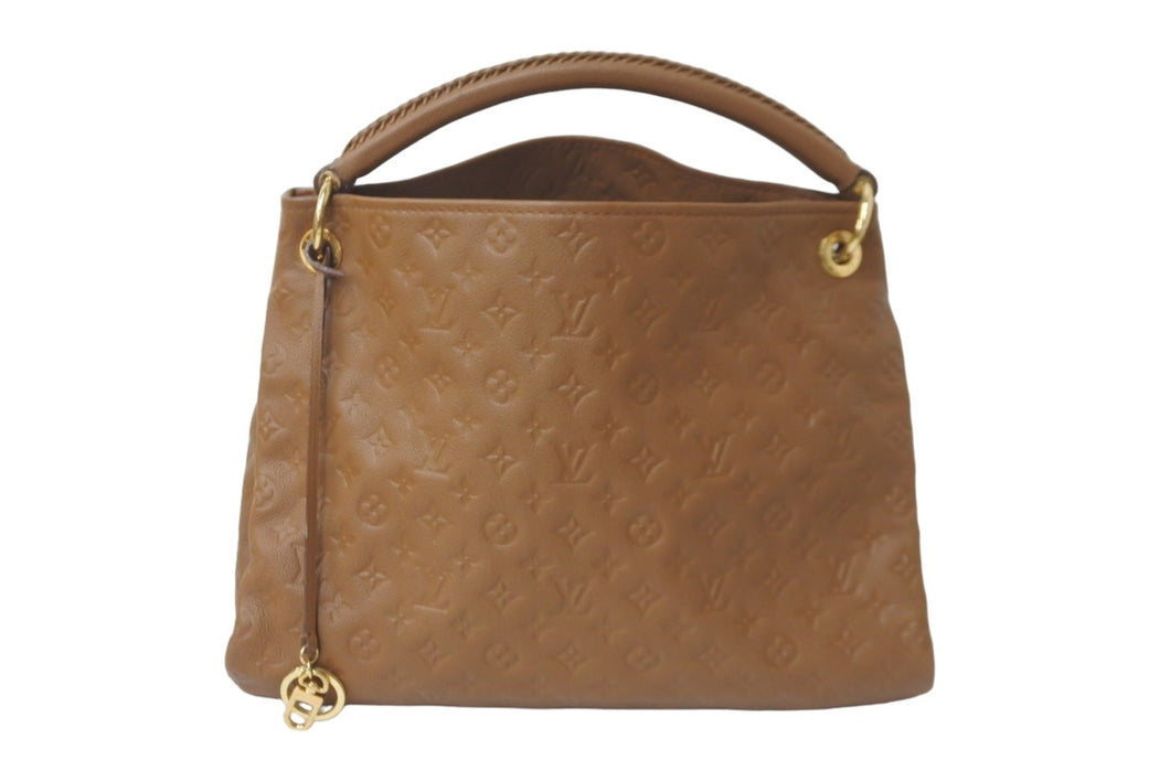 LOUIS VUITTON ルイヴィトン ショルダーバッグ M41182 アーツィーMM モノグラムアンプラント ブラウン ゴールド 美品 中古 58144