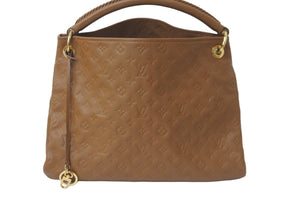 LOUIS VUITTON ルイヴィトン ショルダーバッグ M41182 アーツィーMM モノグラムアンプラント ブラウン ゴールド 美品 中古 58144