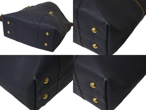 LOUIS VUITTON ルイヴィトン ショルダーバッグ M44014 メリー モノグラムアンプラント レザー ネイビー 良品 中古 58145