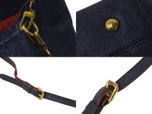 Load image into Gallery viewer, LOUIS VUITTON ルイヴィトン ショルダーバッグ M44014 メリー モノグラムアンプラント レザー ネイビー 良品 中古 58145