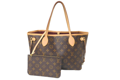 極美品 LOUIS VUITTON ルイヴィトン トートバッグ M41245 ネヴァーフルPM モノグラム ブラウン ゴールド金具 中古 58146
