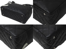 Load image into Gallery viewer, CHANEL シャネル ショルダーバッグ カンボンライン 11番台 カーフスキン ブラック ホワイト シルバー金具 美品 中古 58152