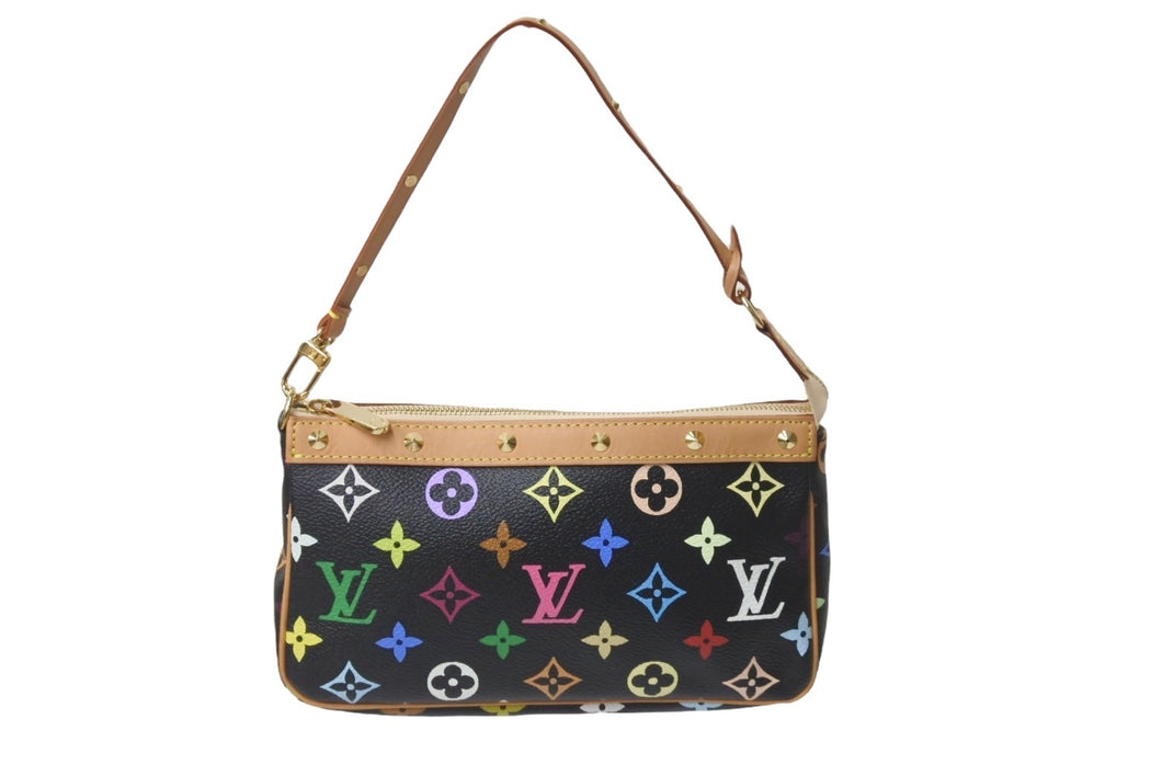 新品同様 LOUIS VUITTON ルイヴィトン モノグラムマルチ ポシェット アクセソワ―ル M92648 村上隆 ワンショルダー 中古 58170