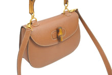 Load image into Gallery viewer, GUCCI グッチ ショルダーバッグ 2WAY ブラウン バンブー レザー 000-2113-0633 ゴールド金具 美品 中古 58177