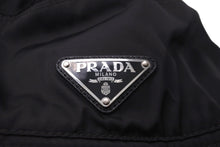 画像をギャラリービューアに読み込む, PRADA プラダ バケットハット 帽子 ブラックナイロン 三角ロゴプレート サイズL 良品 中古 58190 