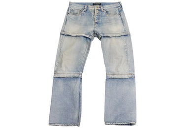 BALENCIAGA バレンシアガ デニムパンツ 3WAY 18SS ブルー コットン サイズ30 509126 TYE14 良品 中古 58192
