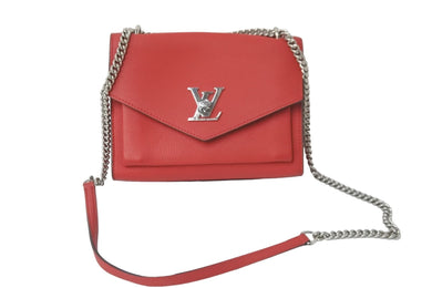 LOUIS VUITTON ルイヴィトン チェーンショルダーバッグ マイロックミーBB M51419 レッド シルバー金具 美品 中古 58212