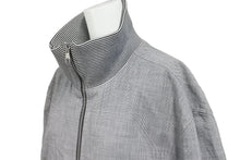 Load image into Gallery viewer, LOUIS VUITTON ルイヴィトン モックネックフルジップジャケット グレー コットン シルバー金具 良品 中古 58216