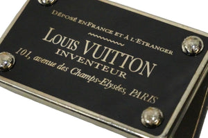 ルイヴィトン LOUIS VUITTON サンチュール・アンヴァントゥール レザーリバーシブルベルト ブラック 難あり 中古 良品 58220