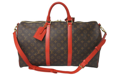 極美品 LOUIS VUITTON ルイヴィトン ボストンバッグ キーポール バンドリエール 50 モノグラム M44740 ゴールド金具 中古 58224
