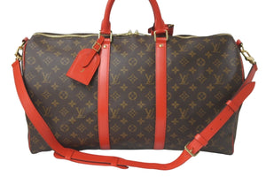極美品 LOUIS VUITTON ルイヴィトン ボストンバッグ キーポール バンドリエール 50 モノグラム M44740 ゴールド金具 中古 58224