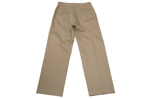 AtLast&amp;Co アットラスト チノパンツ タックパンツ ベージュ コットン ボタンフライ ベルトループ付き 美品 中古 58245 