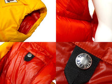 画像をギャラリービューアに読み込む, GUCCI×THE NORTH FACE グッチ×ザノースフェイス ダウンベスト イエローレッド プリント 663761 XAAC2 サイズXL 美品 中古 58249 