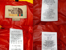 画像をギャラリービューアに読み込む, GUCCI×THE NORTH FACE グッチ×ザノースフェイス ダウンベスト イエローレッド プリント 663761 XAAC2 サイズXL 美品 中古 58249 