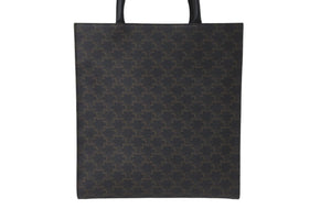 極美品 CELINE セリーヌ バーティカルカバ ハンドバッグ ブラウン 191542BZK.04LU キャンバス カーフスキン 中古 58253