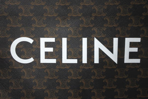 極美品 CELINE セリーヌ バーティカルカバ ハンドバッグ ブラウン 191542BZK.04LU キャンバス カーフスキン 中古 58253