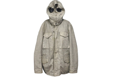 C.P.Company シーピーカンパニー ゴーグル フーデッド ジャケット 2004AW ベージュ 茶系 50 41184864/1167 良品 中古 58255