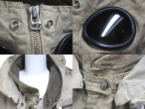 C.P.Company シーピーカンパニー ゴーグル フーデッド ジャケット 2004AW ベージュ 茶系 50 41184864/1167 良品 中古 58255