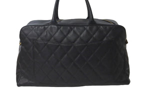 CHANEL シャネル ボストンバッグ ボーリングボストンバック キャビアスキン 8番台 ブラック ゴールド金具 良品 中古 58274