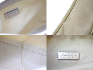 PRADA プラダ ハンドバッグ ワンショルダー ホーボー テスート ナイロン ベージュ トライアングルロゴ 良品 中古 58287 