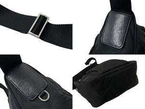 PRADA プラダショルダーバッグ ネロ ブラック テスート ナイロン BT0758 トライアングルロゴ シルバー金具 美品 中古 58288 