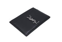 画像をギャラリービューアに読み込む, SAINT LAURENT サンローラン カードケース パスケース レザー 4856310SX0E シルバー金具 美品 中古 58296 