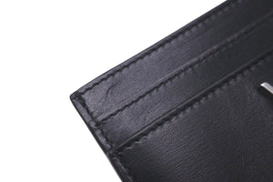 SAINT LAURENT サンローラン カードケース パスケース レザー 4856310SX0E シルバー金具 美品 中古 58296 