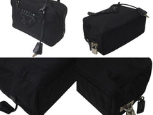 Load image into Gallery viewer, PRADA プラダ ハンドバッグ ビジューロゴハンドバッグ BN1145 ナイロン ブラック シルバー金具 美品 中古 58301