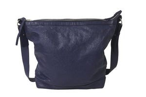 BALENCIAGA バレンシアガ クラシック デイ レザー ショルダーバッグ 272409 ネイビー 斜め掛け カバン 鞄 良品 中古 58306