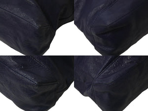 BALENCIAGA バレンシアガ クラシック デイ レザー ショルダーバッグ 272409 ネイビー 斜め掛け カバン 鞄 良品 中古 58306