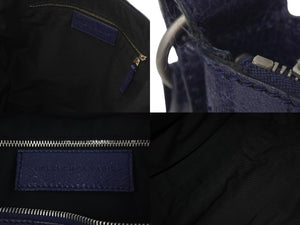 BALENCIAGA バレンシアガ クラシック デイ レザー ショルダーバッグ 272409 ネイビー 斜め掛け カバン 鞄 良品 中古 58306