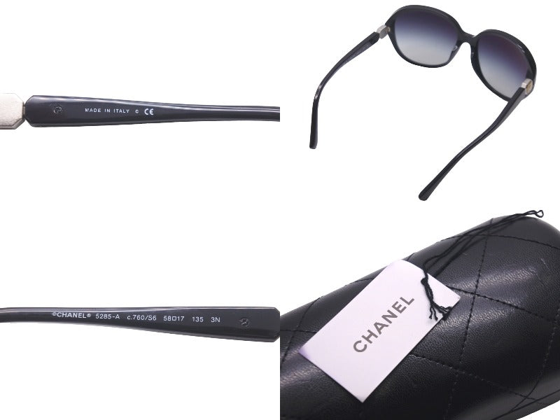 【超美品】シャネル サングラス オーバル ココマーク 5285-A 付属品完備 CHANEL シャネル オーバル サングラス ココマーク 5285-A 58□17