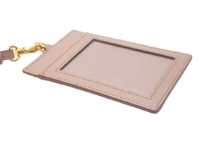 PRADA プラダ パスケース サフィアーノ 1MC007 ストラップ付き ベージュ ゴールド金具 美品 中古 58328 