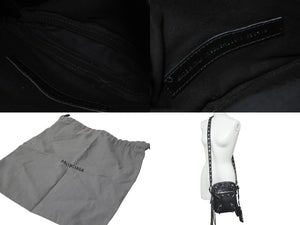 BALENCIAGA バレンシアガ ル カゴール ショルダーバッグ ブラック 719065210kr1000 シルバー金具 現行 美品 中古 58334
