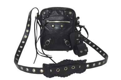 BALENCIAGA バレンシアガ ル カゴール ショルダーバッグ ブラック 719065210kr1000 シルバー金具 現行 美品 中古 58334