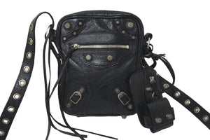 BALENCIAGA バレンシアガ ル カゴール ショルダーバッグ ブラック 719065210kr1000 シルバー金具 現行 美品 中古 58334