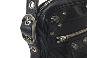 BALENCIAGA バレンシアガ ル カゴール ショルダーバッグ ブラック 719065210kr1000 シルバー金具 現行 美品 中古 58334