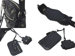 BALENCIAGA バレンシアガ ル カゴール ショルダーバッグ ブラック 719065210kr1000 シルバー金具 現行 美品 中古 58334