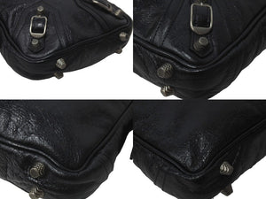 BALENCIAGA バレンシアガ ル カゴール ショルダーバッグ ブラック 719065210kr1000 シルバー金具 現行 美品 中古 58334