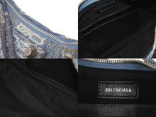 Load image into Gallery viewer, BALENCIAGA バレンシアガ ルカゴール ミニ BB デニム ショルダーバッグ 695814210E34716 ロゴ 現行 美品 中古 58336