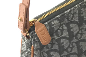 Christian Dior クリスチャンディオール ショルダーバッグ サドル ポーチ トロッター柄 ヴィンテージ カーキ 美品 中古 58339