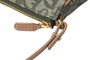 Christian Dior クリスチャンディオール ショルダーバッグ サドル ポーチ トロッター柄 ヴィンテージ カーキ 美品 中古 58339