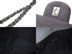 極美品 CHANEL シャネル デニムライン ガブリエルドゥシャネル ラージ ショルダーバッグ 21番台 ブルー パッチワーク 中古 58342