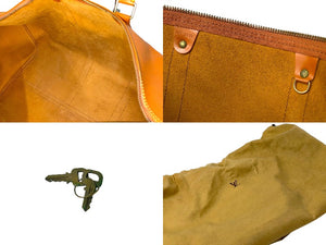 LOUIS VUITTON ルイヴィトン ボストンバッグ キーポル50 エピ M42968 ジパングゴールド ブラウン ゴールド金具 良品 中古 58353