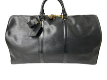 Load image into Gallery viewer, LOUIS VUITTON ルイヴィトン ボストンバッグ キーポル50 M42962 エピレザー ブラック ゴールド金具 美品 中古 58354